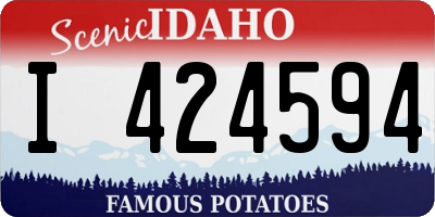 ID license plate I424594