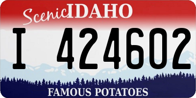 ID license plate I424602