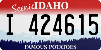 ID license plate I424615