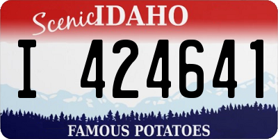 ID license plate I424641