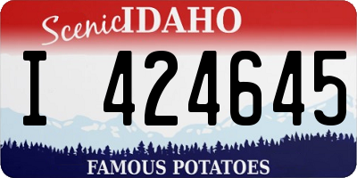 ID license plate I424645