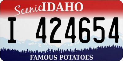 ID license plate I424654