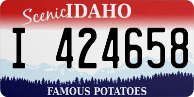 ID license plate I424658