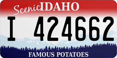 ID license plate I424662