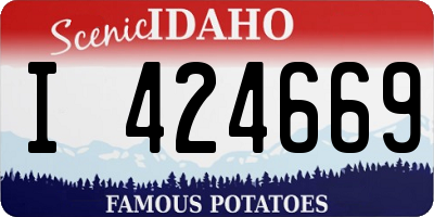ID license plate I424669