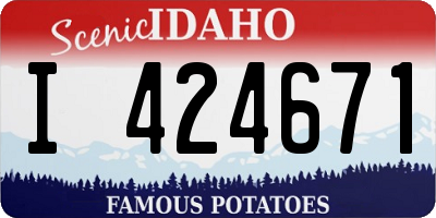 ID license plate I424671