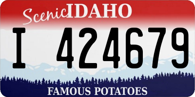 ID license plate I424679