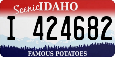 ID license plate I424682