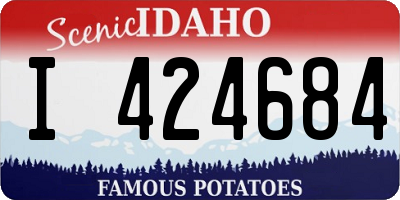 ID license plate I424684