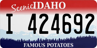 ID license plate I424692