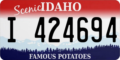 ID license plate I424694