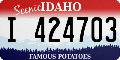 ID license plate I424703