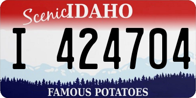 ID license plate I424704