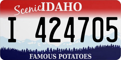 ID license plate I424705