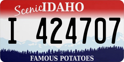 ID license plate I424707