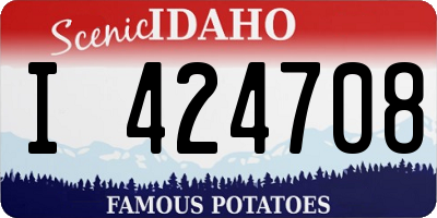 ID license plate I424708