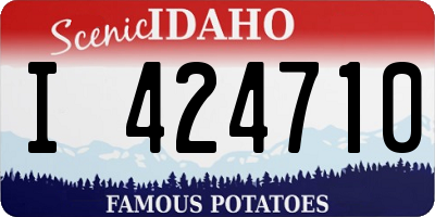 ID license plate I424710
