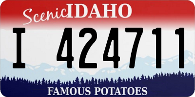 ID license plate I424711