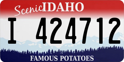 ID license plate I424712