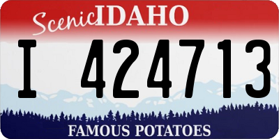 ID license plate I424713