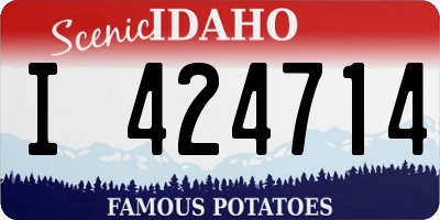 ID license plate I424714