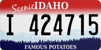 ID license plate I424715