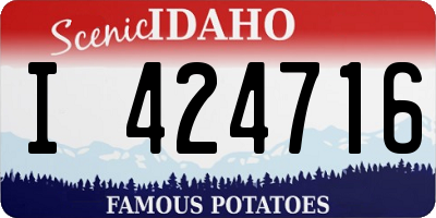 ID license plate I424716