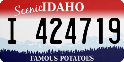 ID license plate I424719