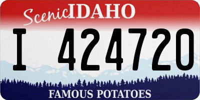 ID license plate I424720