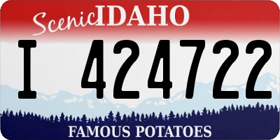 ID license plate I424722