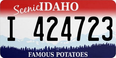 ID license plate I424723