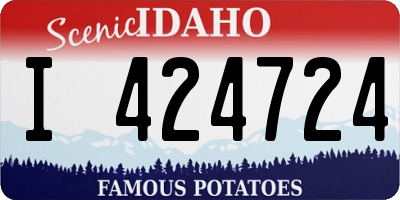 ID license plate I424724