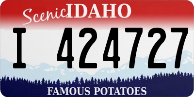 ID license plate I424727