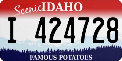 ID license plate I424728