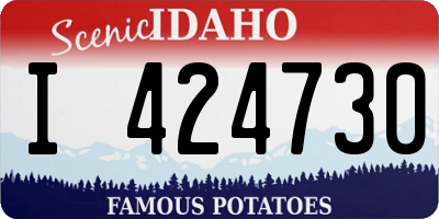 ID license plate I424730