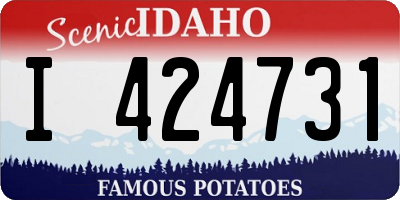 ID license plate I424731