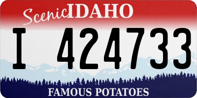 ID license plate I424733