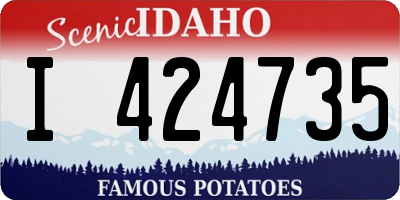 ID license plate I424735