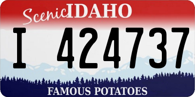 ID license plate I424737