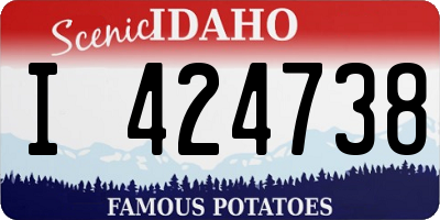 ID license plate I424738