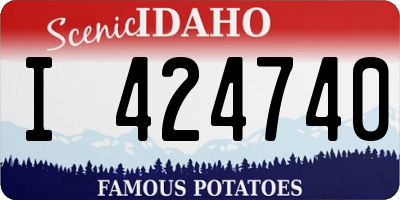 ID license plate I424740