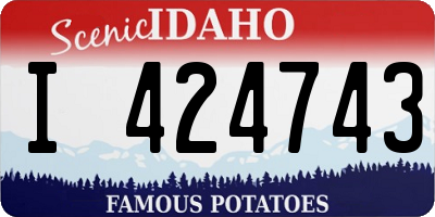 ID license plate I424743