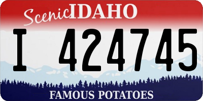 ID license plate I424745