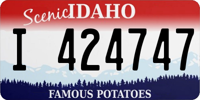 ID license plate I424747