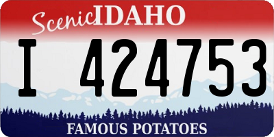 ID license plate I424753
