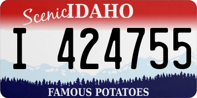 ID license plate I424755