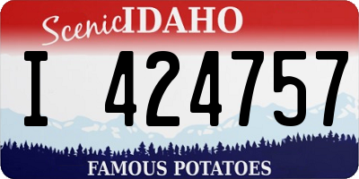 ID license plate I424757