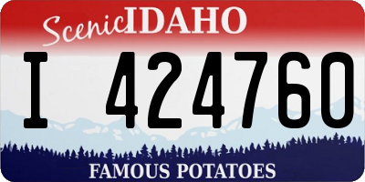 ID license plate I424760