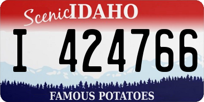 ID license plate I424766