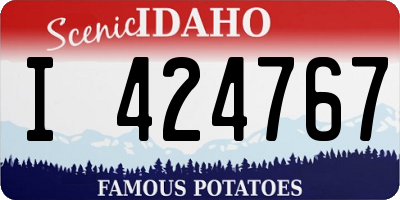 ID license plate I424767